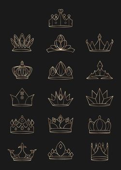 Royal crowns set