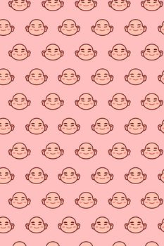 Chinese laughing Buddha wallpaper vector