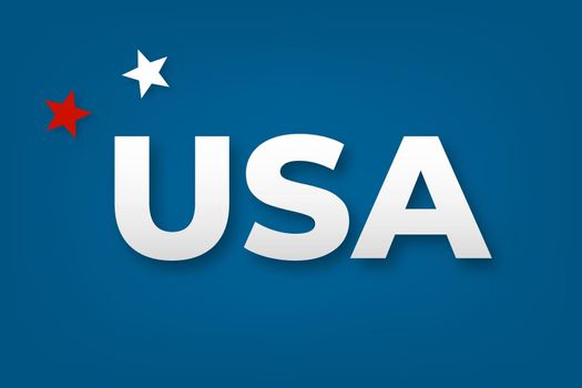 USA word vector typography message