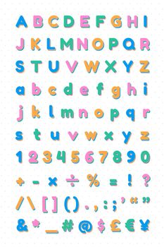 Vector alphabet and symbol set font