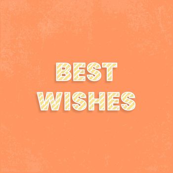 Best wishes candy stripe text vector typography