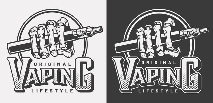 Vintage vaping logotypes