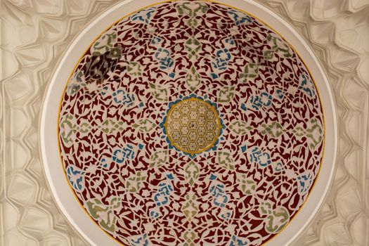 Inner view of dome in Ottoman architecture  