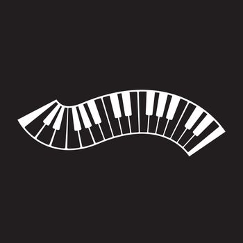 Keyboard piano vector Musical instrument illustration