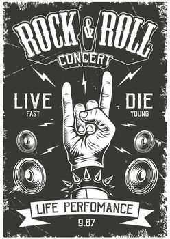 Rock and roll poster