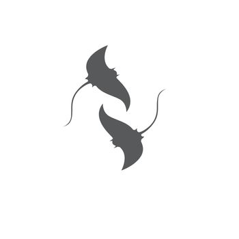 Stingray logo ilustration vector flat design