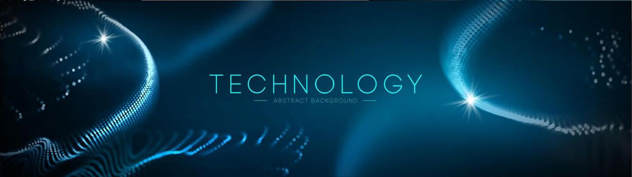 Technology background abstract blue geometric illustration vector. Business network concept. Science technology futuristic abstract tech design.