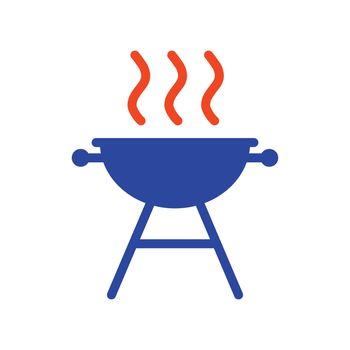 Grill BBQ cookout flat vector glyph icon