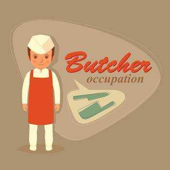 butcher vector profession