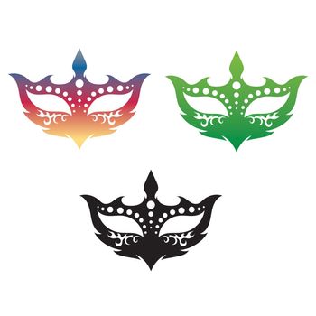 Masquerade Carnival Mask Icon and symbol logo