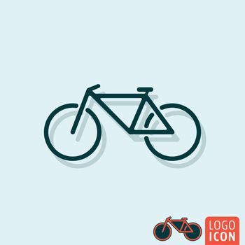 Bicycle icon isolated.