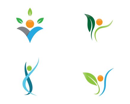 Wellness logo template vector icon illustration