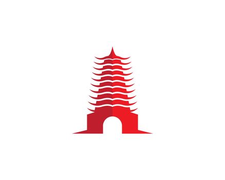 Pagoda symbol illustration