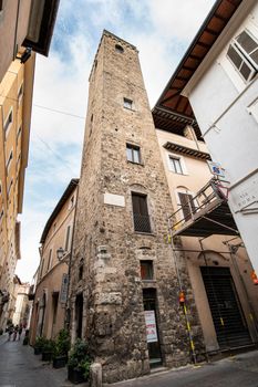 barberini tower in via roma in the historic center of the city