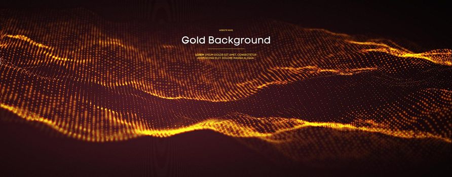 Gold glitter background. Gold glitter confetti. Abstract background. Elegant golden glitter bokeh light. Vector Illustration.
