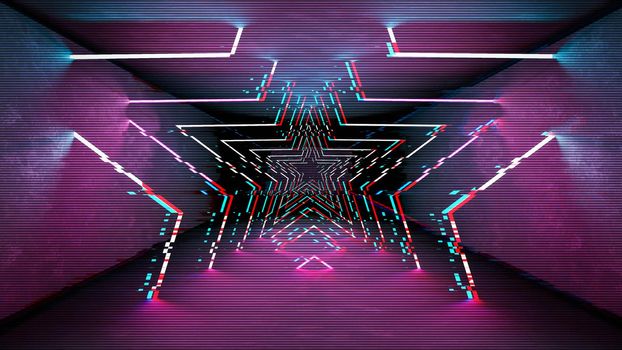 Futuristic pattern with glitch digital design. Internet technology. Abstract pixel light effect. Vhs glitch with noise error video damage screen.