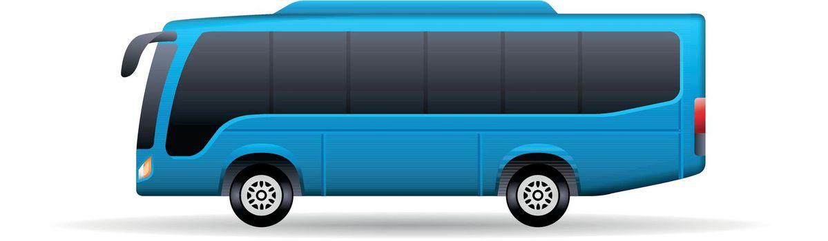 Car icon in color. Bus transportation