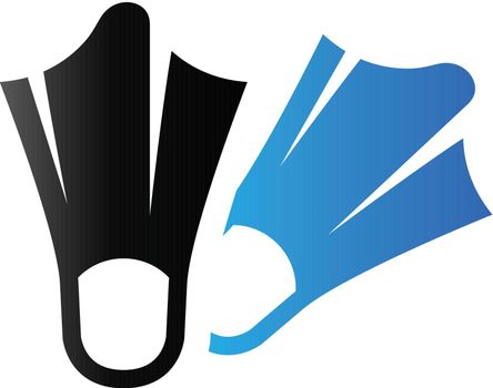 Duo Tone Icon - Diving fins