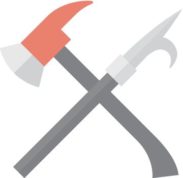 Flat icon - Fireman tools