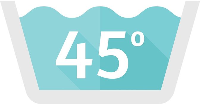 Flat icon - Washing Temperature