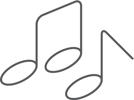 Outline icon - Music notes