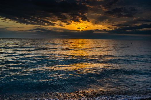 Sunset over the Black sea 