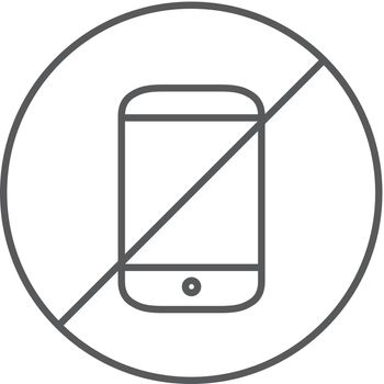 Outline icon - Phone restriction area