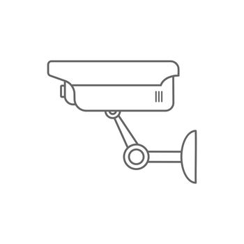 Video camera icon for surveillance and security. Vector illustration