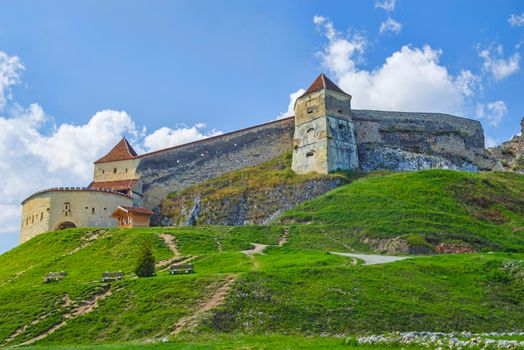 Historic monument in Romania, Rasnov medieval fortress in Transylvania.