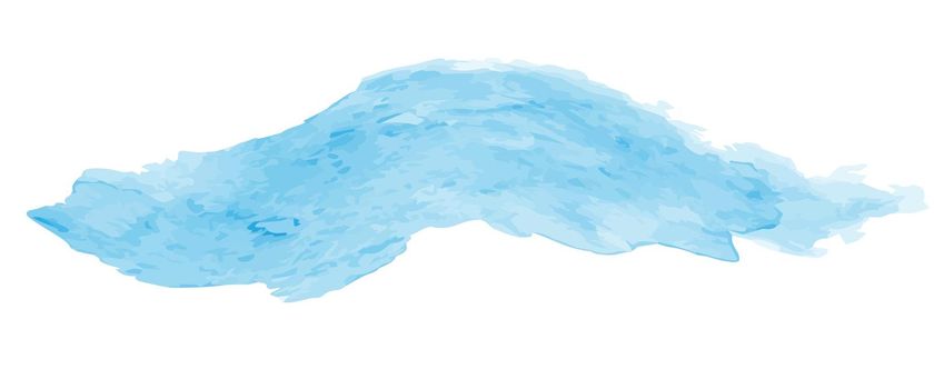 Blue watercolor background in the form of a cloud in the sky for postcards, banners, posters and creative design