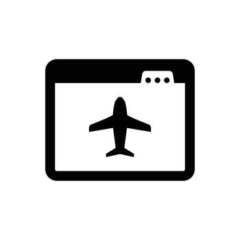 Online flight booking icon