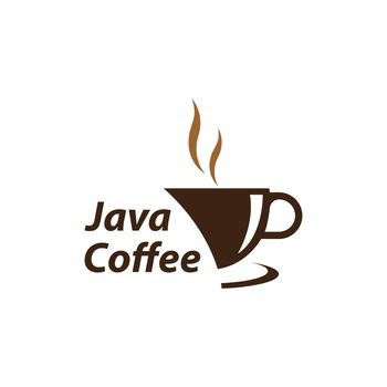 Java coffee logo vector icon