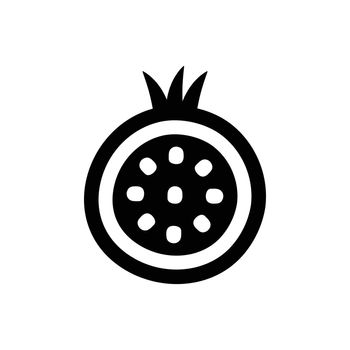Pomegranate fruit icon
