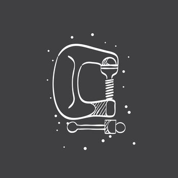 Sketch icon in black - Clamp tool