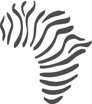 Sketch icon - Africa map striped