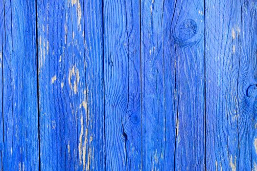 Aged blue dirty wooden structure