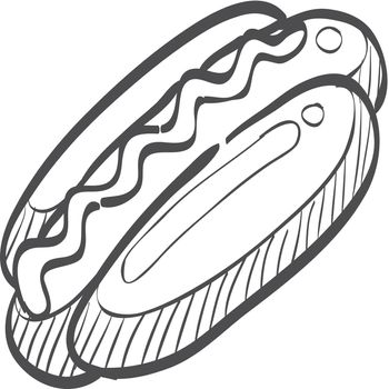 Sketch icon - Hot dog